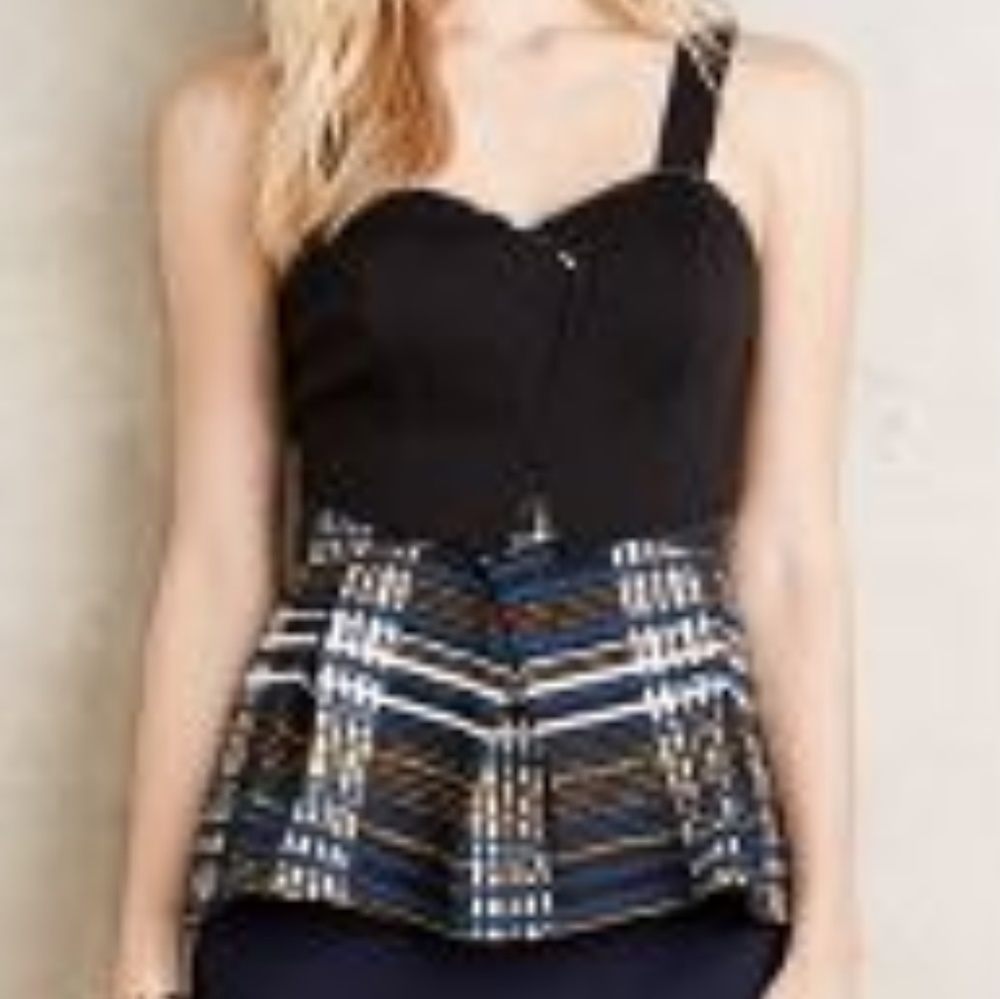 NWT Anthropologie Deletta Peplum Top